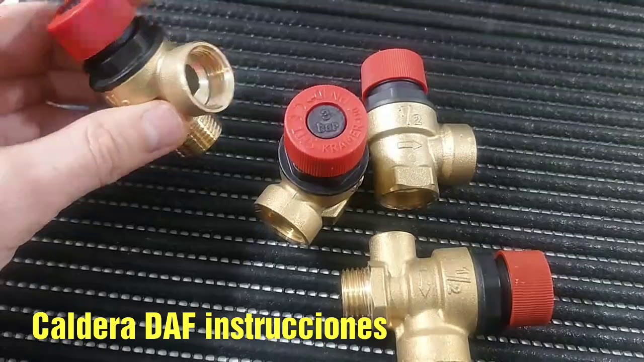 DAF caldera de gasoil con calefacción y agua caliente, instrucciones y se sube la presión a 6bar