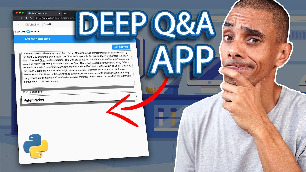 Build a Deep Q&A Web App with Transformers and Anvil | Python Deep Learning App
