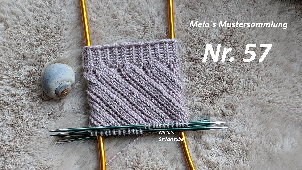 Sockenmuster Nr. 57 - Spiralmuster mit nur einer Runde stricken / knitting sock pattern