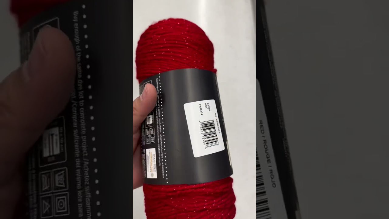 Metallic Red Yarn #crochet #trending #viral #shortvideo #tutorial #yarn #how #diy #crochet #easy