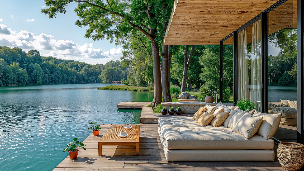 Gentle Jazz In The Relaxing Cabin Space - Calm Jazz Rhythms To Enjoy A Peaceful Morning