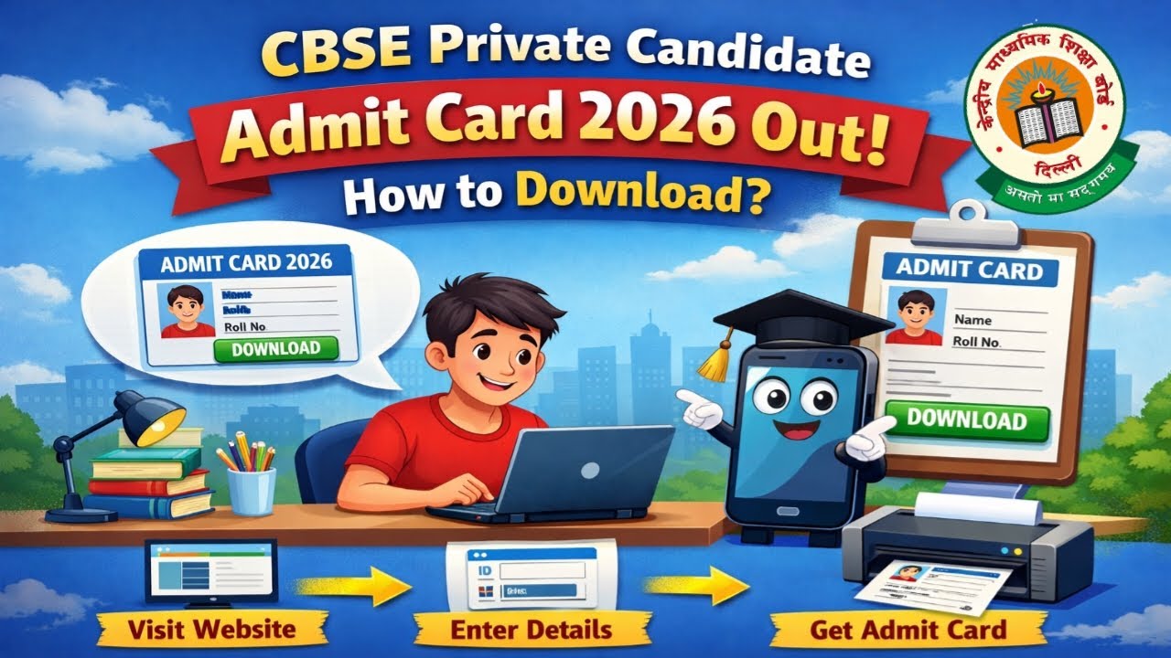 CBSE Private Candidate ADMIT CARD 2026 Download kaise kare | cbse private candidate 2026
