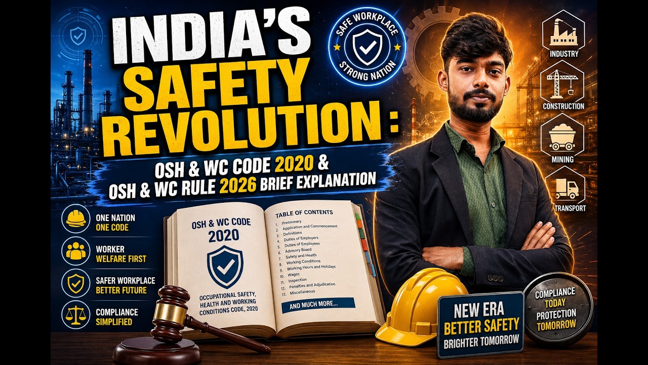 India&rsquo;s New Safety Revolution:  OSH&thinsp;&&thinsp;WC&thinsp;Code&thinsp;2020&thinsp;&rarr;&thinsp;Rules&thinsp;2026 Explained : ENG