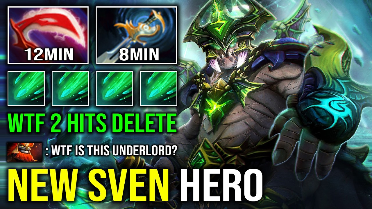 NEW SVEN HERO 2 Hits Deleted Anyone 19Min GG Desolator Echo Sabre Underlord Dota 2
