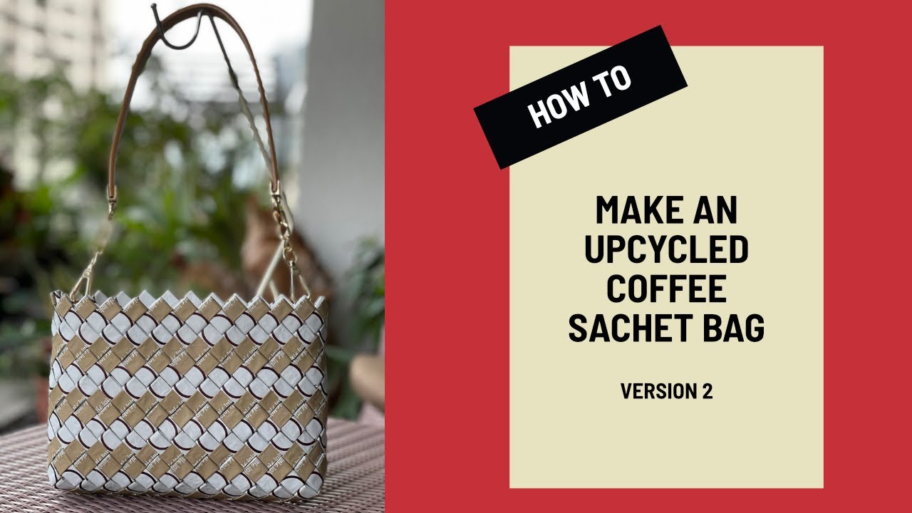 Upcycled Korean Coffee Sachet Bag 2