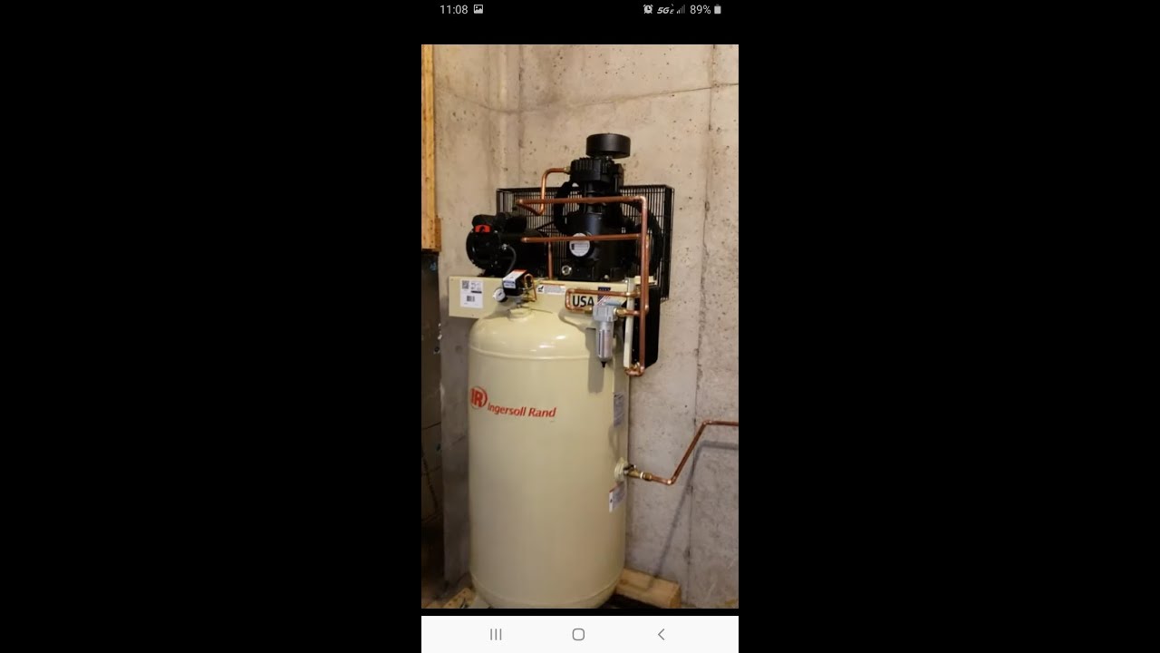 DIY Shop Air Compressor Install in Garage Setup Part 1