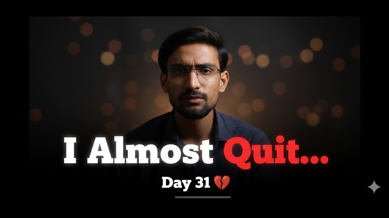 300 Days Challenge – 31 Days of Consistency, 0 Views but Big Dreams 💔✨