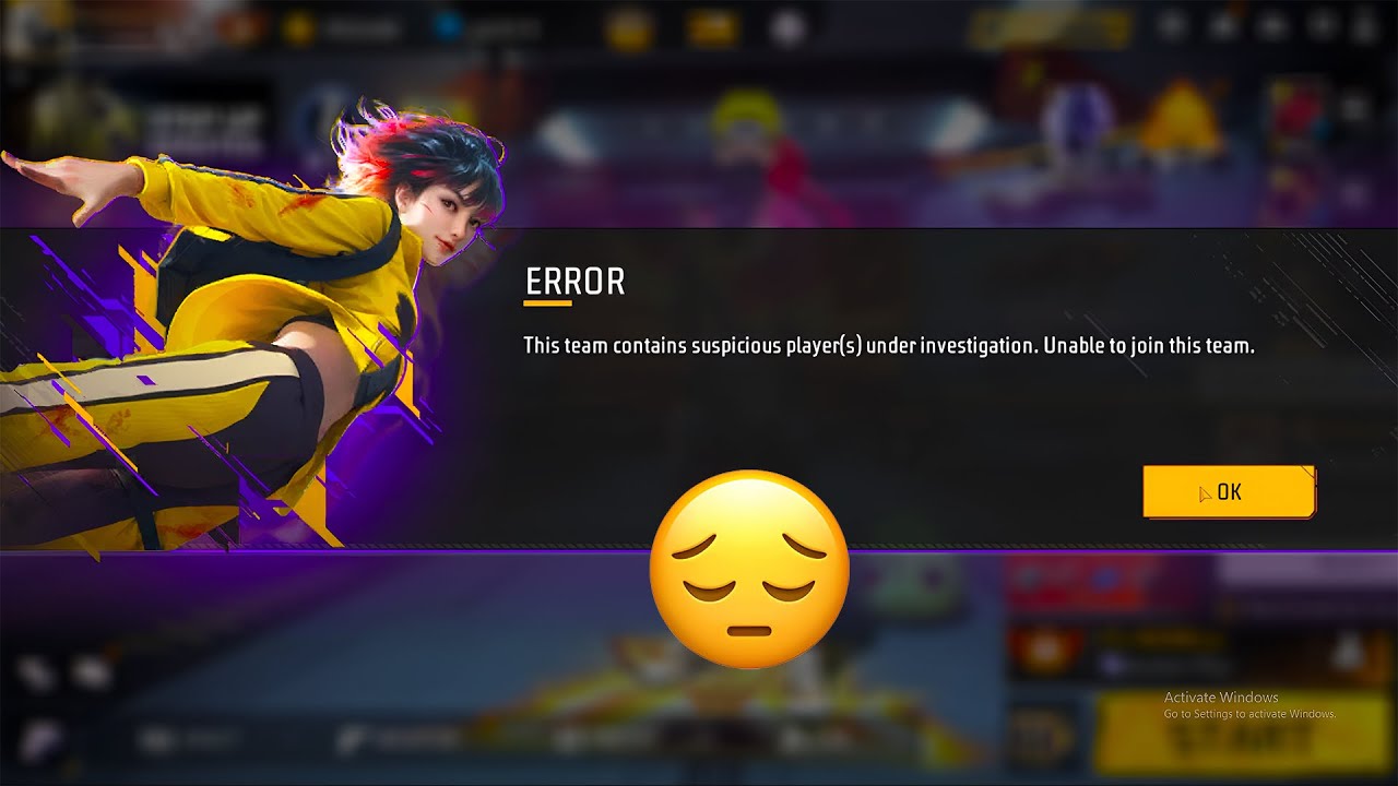 My Id Blacklisted Free Fire Max 😞