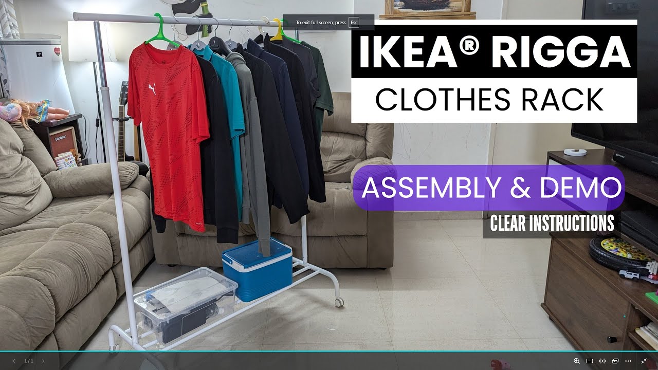 Сборка вешалки для одежды IKEA Rigga &mdash; подробные инструкции и демонстрация