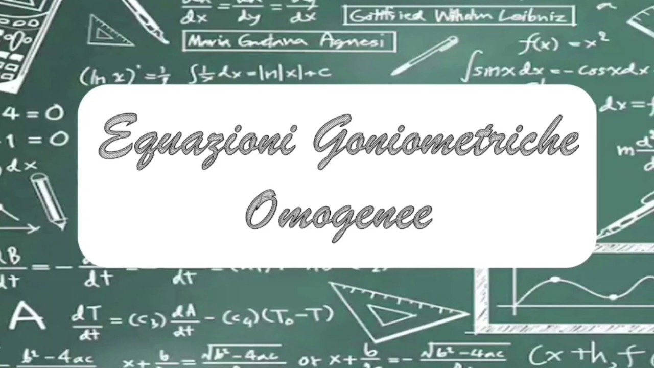 Equazioni goniometriche omogenee