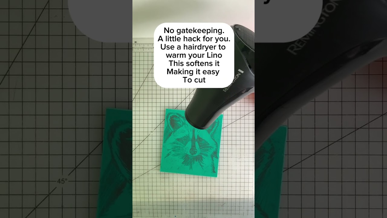 Lino cutting hack. Work smarter not harder