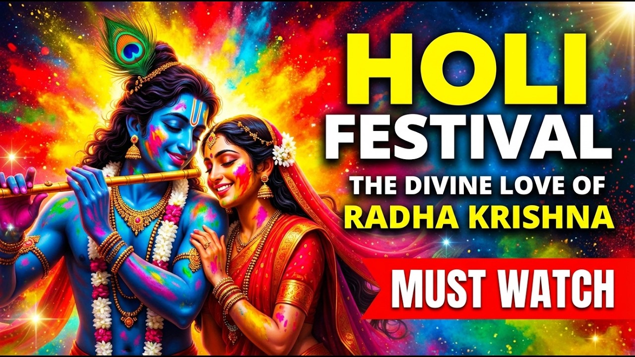 🦚 Radhe Radhe! Holi Special Hare Krishna Chant | Radha Krishna Love Leela in Colors 🌸 Nonstop Bliss