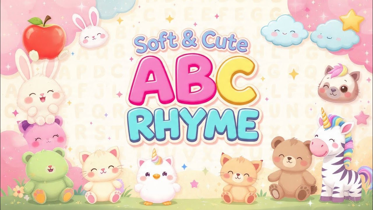 A to Z Soft And Cute Alphabetic Rhyme For Kids 👶 | Soft Learning Alphabet 