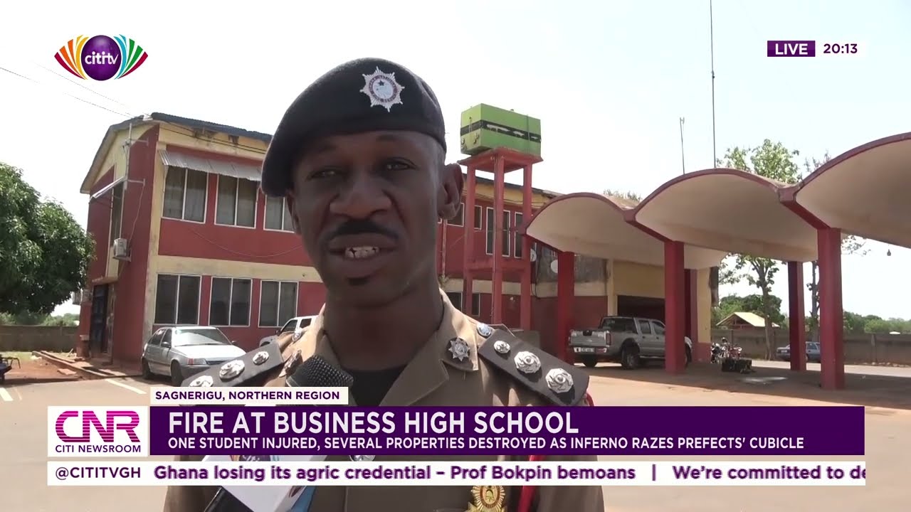 One student injured, several properties destroyed as inferno razes prefect's cubicle at Sagnerigu