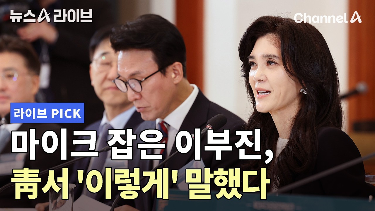 마이크 잡은 이부진, 靑서 '이렇게' 말했다 #뉴스A라이브 #채널A
