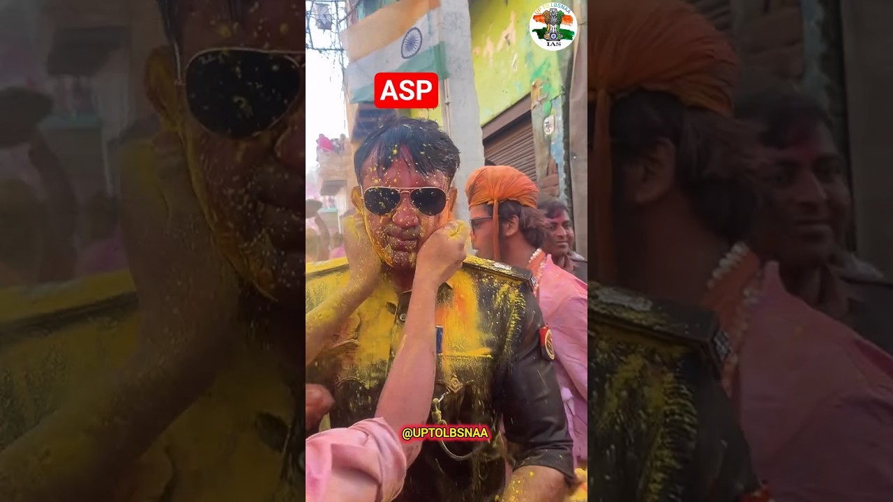 ASP ANUJ CHAUDHARY SIR CELEBRATE HOLI 🥳 #holi #celebration #police #happyholi