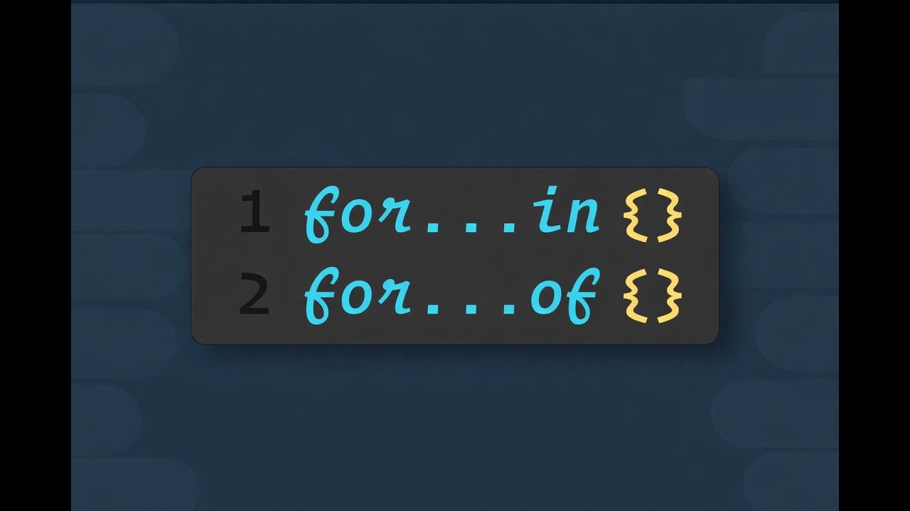 FOR ( OF ... IN ) FARQI | JAVASCRIPT