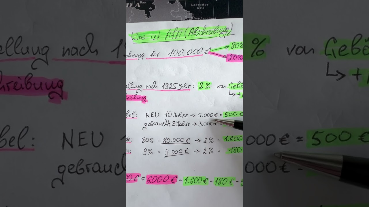 Was bedeutet AfA - Abschreibung? #immobilien