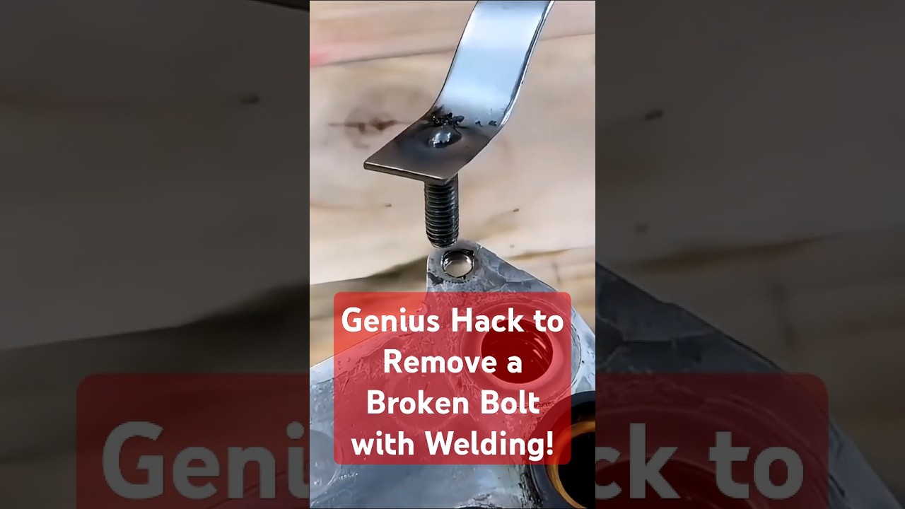 🔥 Genius Hack to Remove a Broken Bolt with Welding! ⚙️#Welding hack #tools #trending