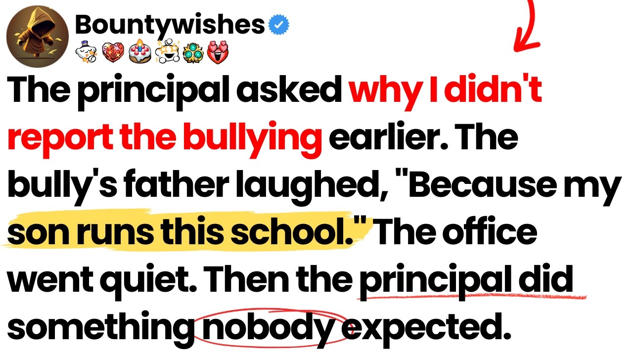The bully’s father laughed, “My son runs this school.” Then the principal did the unexpected.