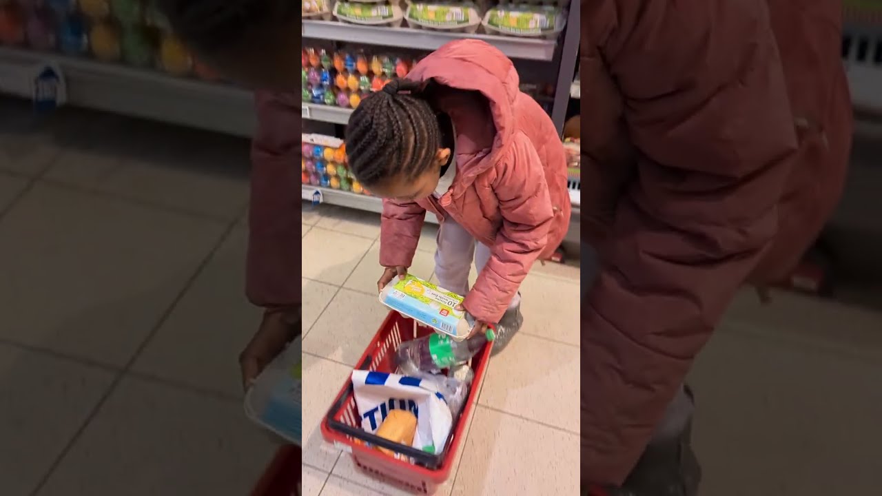Family life in Germany - Mini grocery  shopping and returning fund bottles