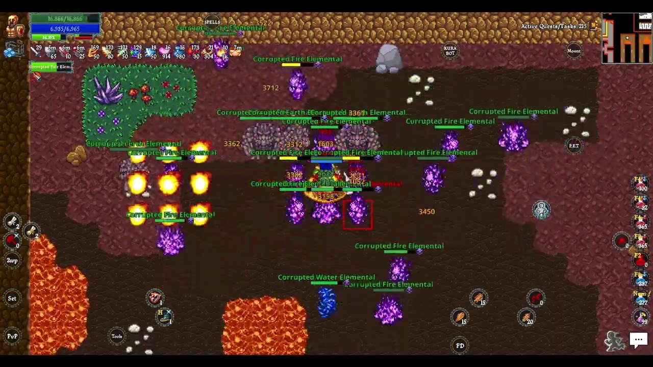 Kakele hunt: Elemental Corrompido – ( lado esquerdo do mapa.)