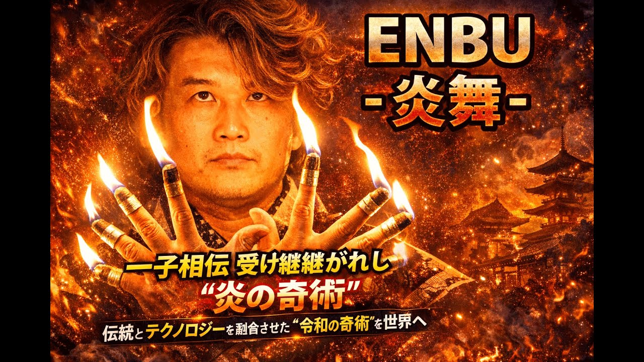 🔥 伝統とテクノロジーを融合させた“令和の奇術”を世界へ「炎舞 -ENBU-」/A One-of-a-kind Performance from Kyoto, Japan/和風マジック/和妻/手妻
