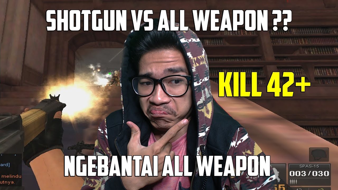 SG VS ALL WEAPON !! BANTAI ALL WEAPON PAKAI SHOTGUN !! POINT BLANK GARENA INDONESIA