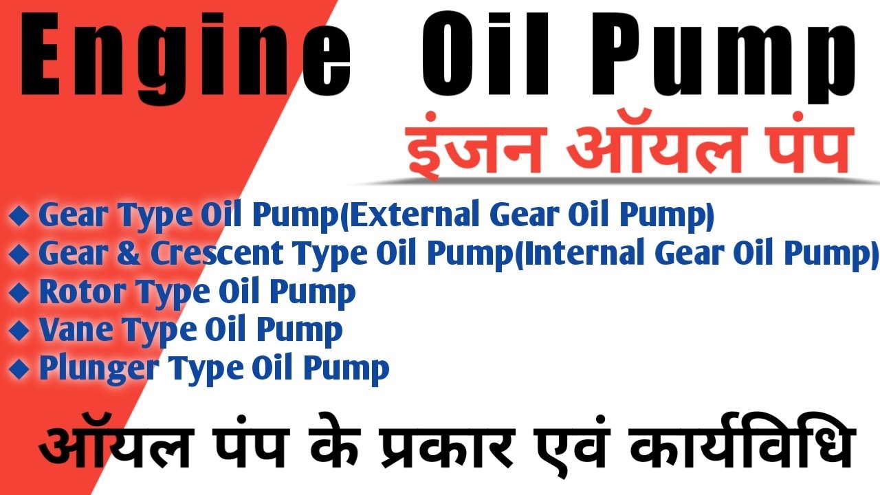 Engine Oil Pump | Types of Oil Pumps | How an Engine Oil Pump works in hindi |