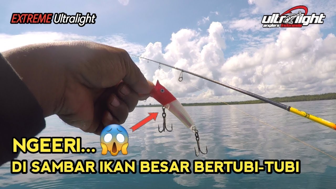 Top Water Mini Popper 9gr Red White Ft. Capung 1-3lb with Ryobi up 800 || Extreme Ultralight Casting