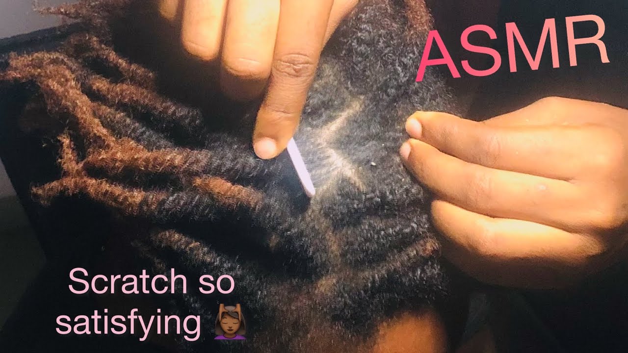 ASMR / Fast and Extreme scalp scratching on old twist out / Dandruff picking 😴
