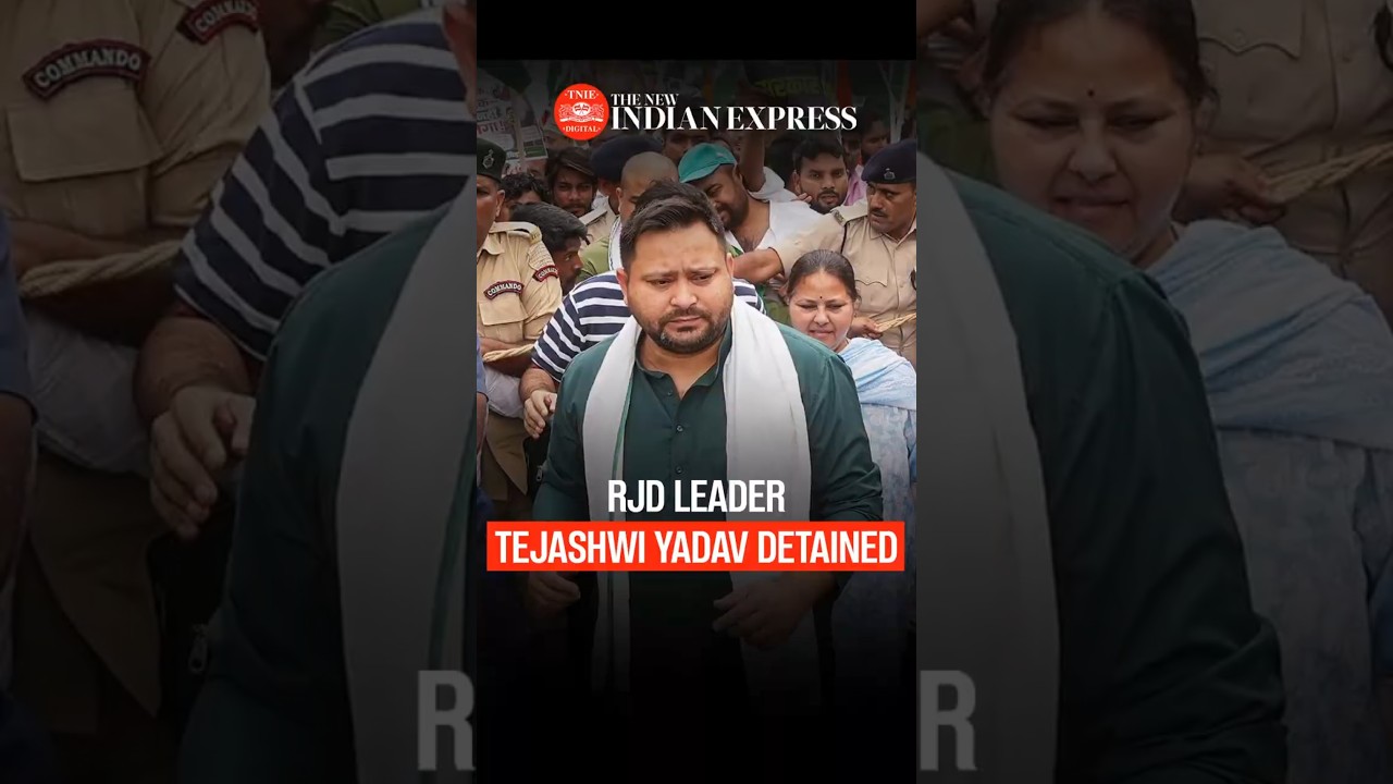 Tejashwi Yadav Detained During Protest Against Cop Using AK-47, Water Cannons Used