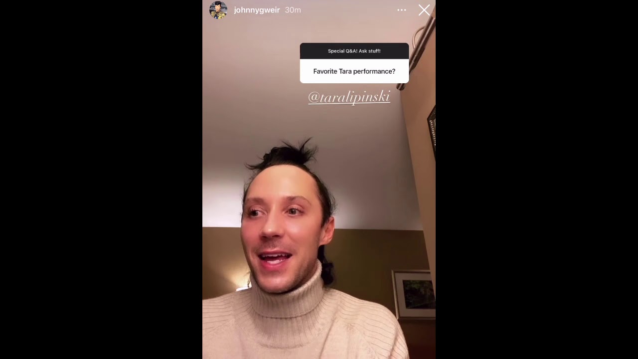 Johnny Weir Q&A time 12.01.2021
