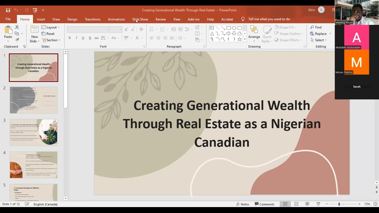 Creating Generational Wealth Through Real Estate as a Nigerian Canadian