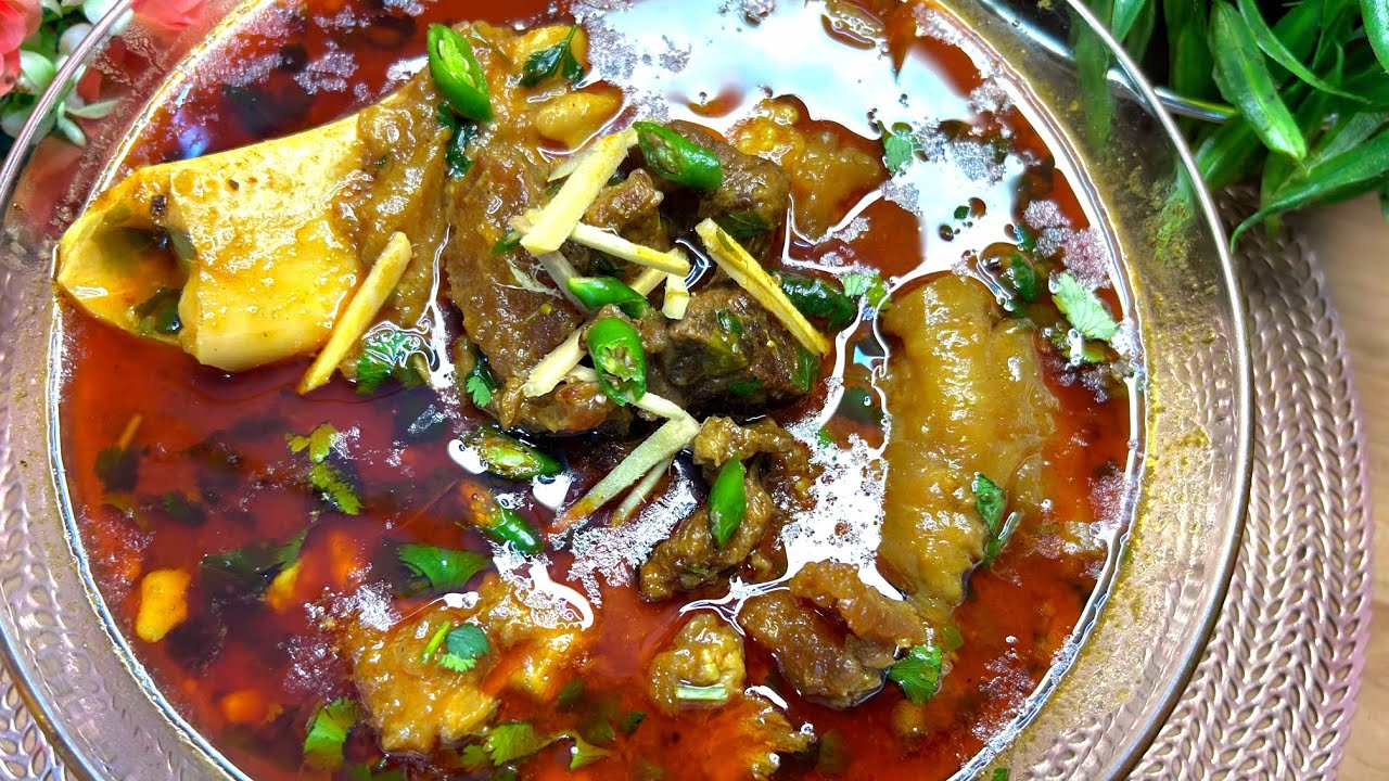 Paya Nihari Lucknow Recipe❤️Paye Aur Bong Ke Gosht Wali Authentic Lucknowi Nihari Banane Ka Tarika