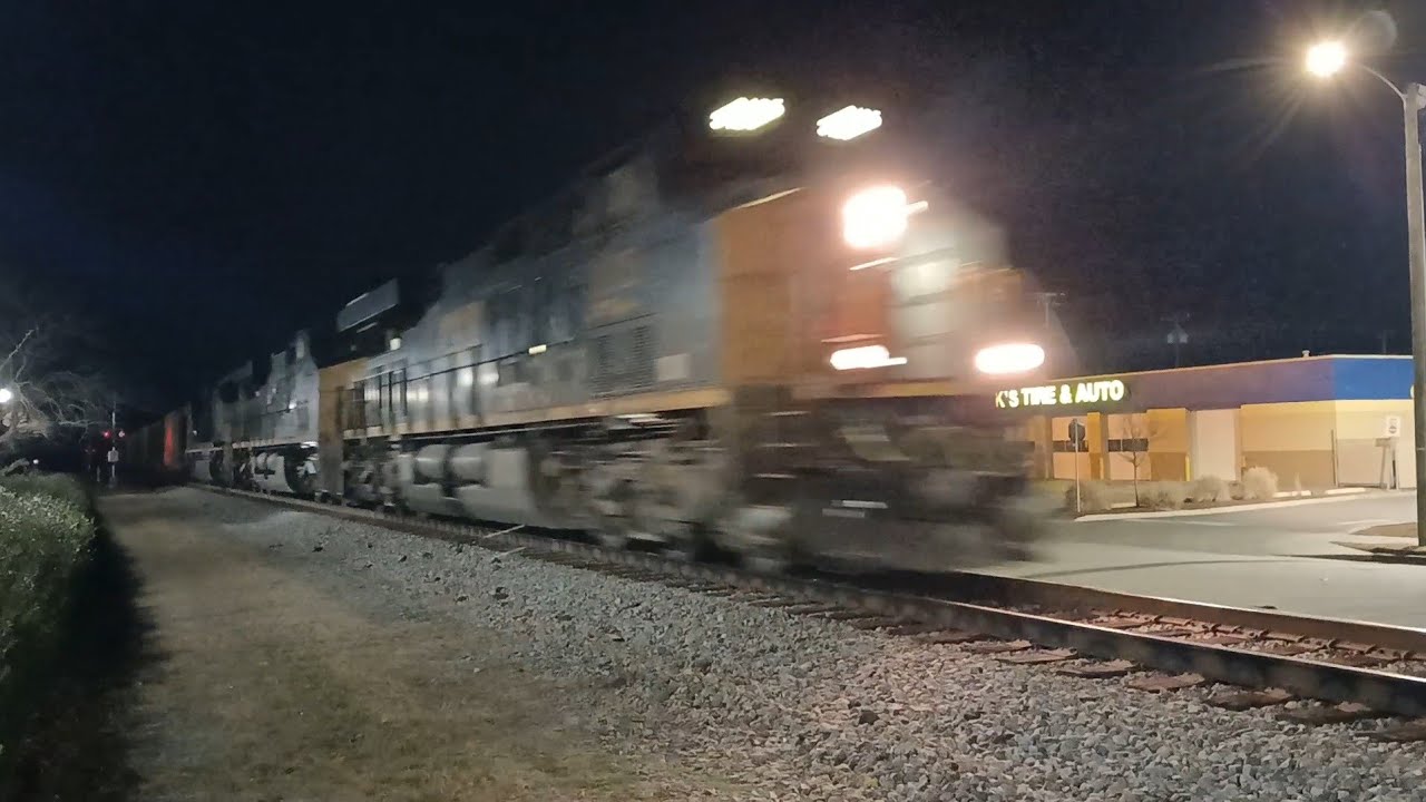 CSX C343 Double Barrel Loaded Coal Train Rolls Through Dillon SC On The CSX A Line 
