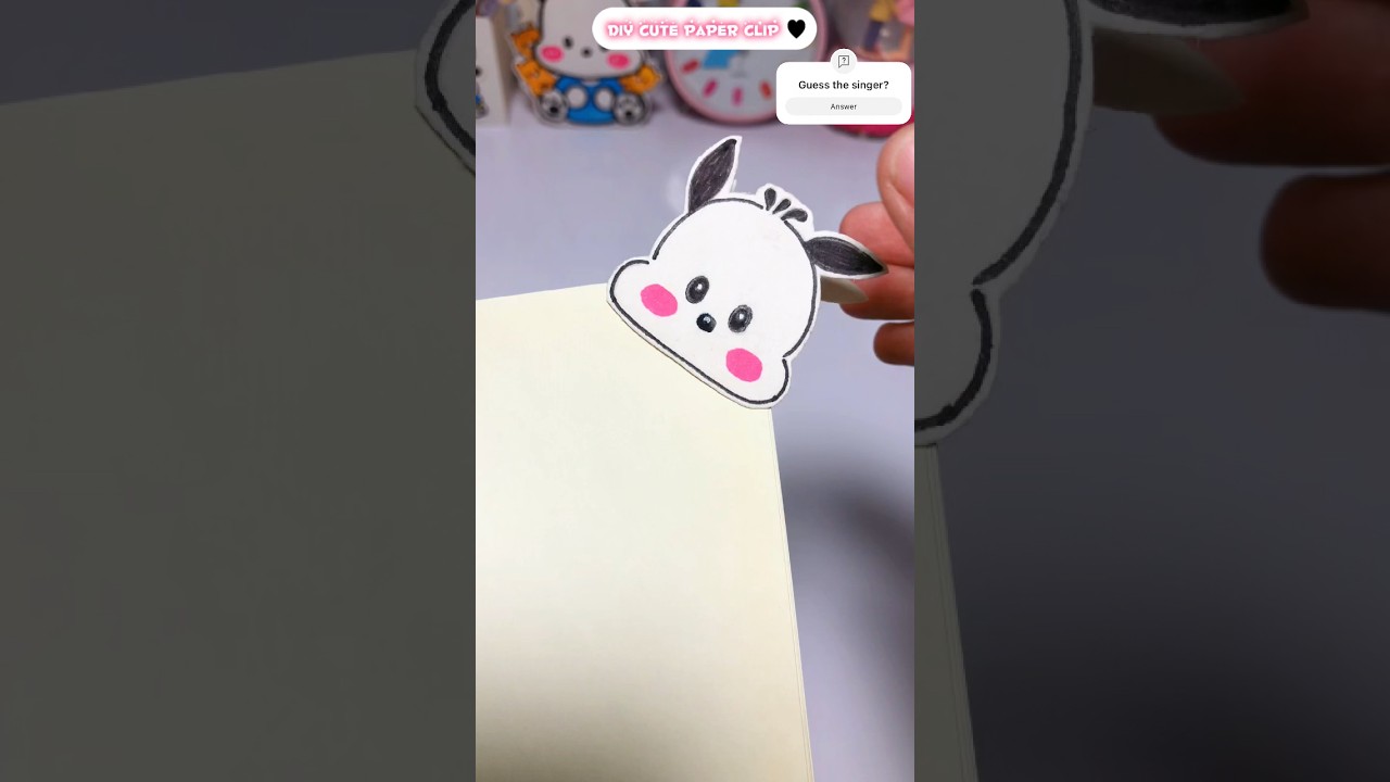Diy cute paper clip #youtubeshorts #shorts #bts #jungkook #craft #diy #easy #craft #diycrafts #cute