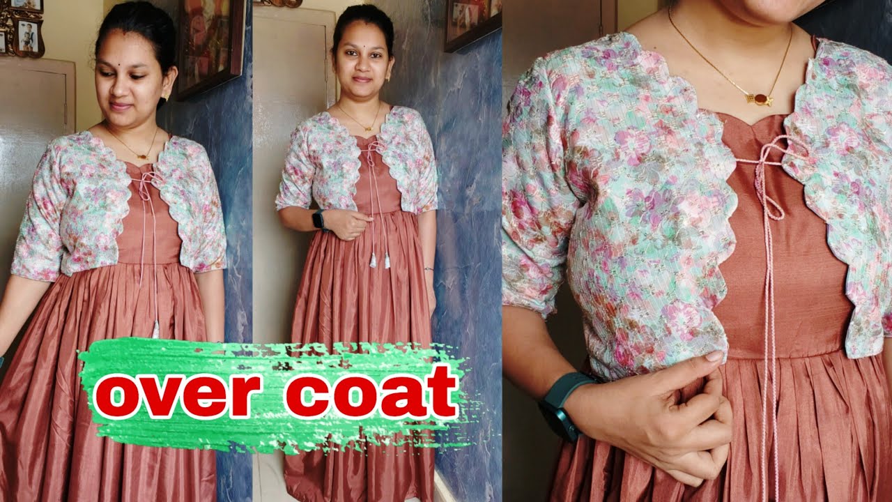 Scalap (cutwork) over coat cutting and stitching.. tending jacket ..@Baapu Bomma