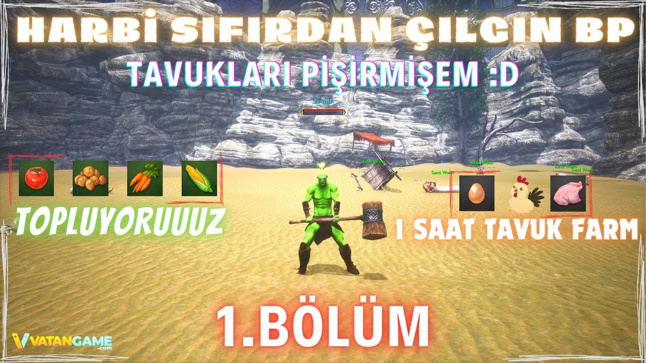 HARBİ SIFIRDAN ÇILGIN BP 1. BÖLÜM | TAVUKLARI PİŞİRMİŞEM :D | TOPLUYORUUUZ | Rise Online