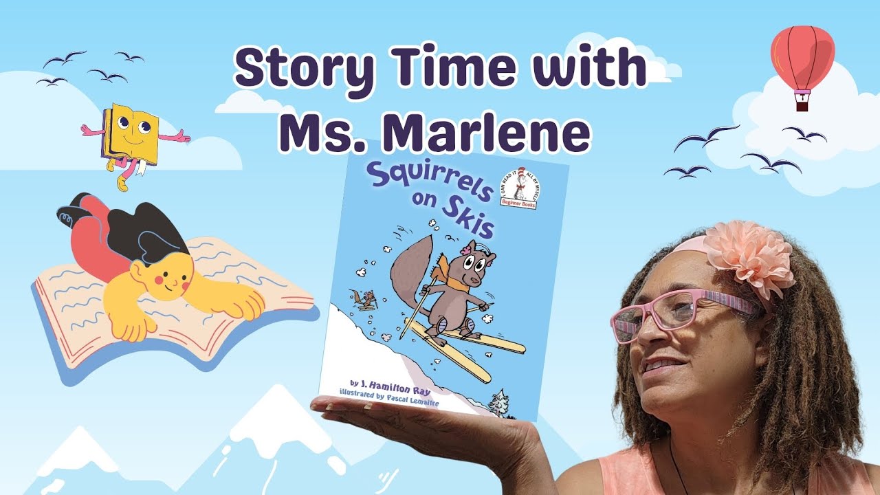 Today on Story Time with Ms. Marlene we are reading a story about 🐿#squirrels on #skis ⛷️ 
