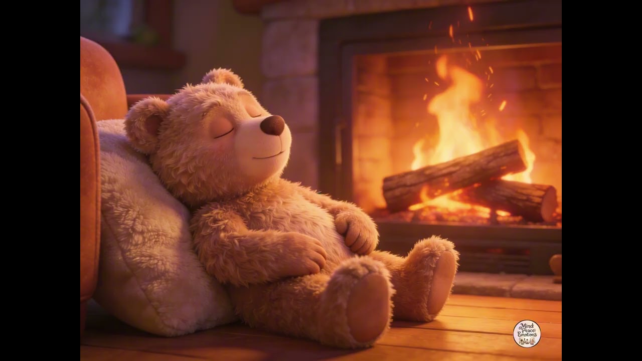 Fireplace Calm 🧸🔥 | Deep Relaxing Music with a Cosy Teddy