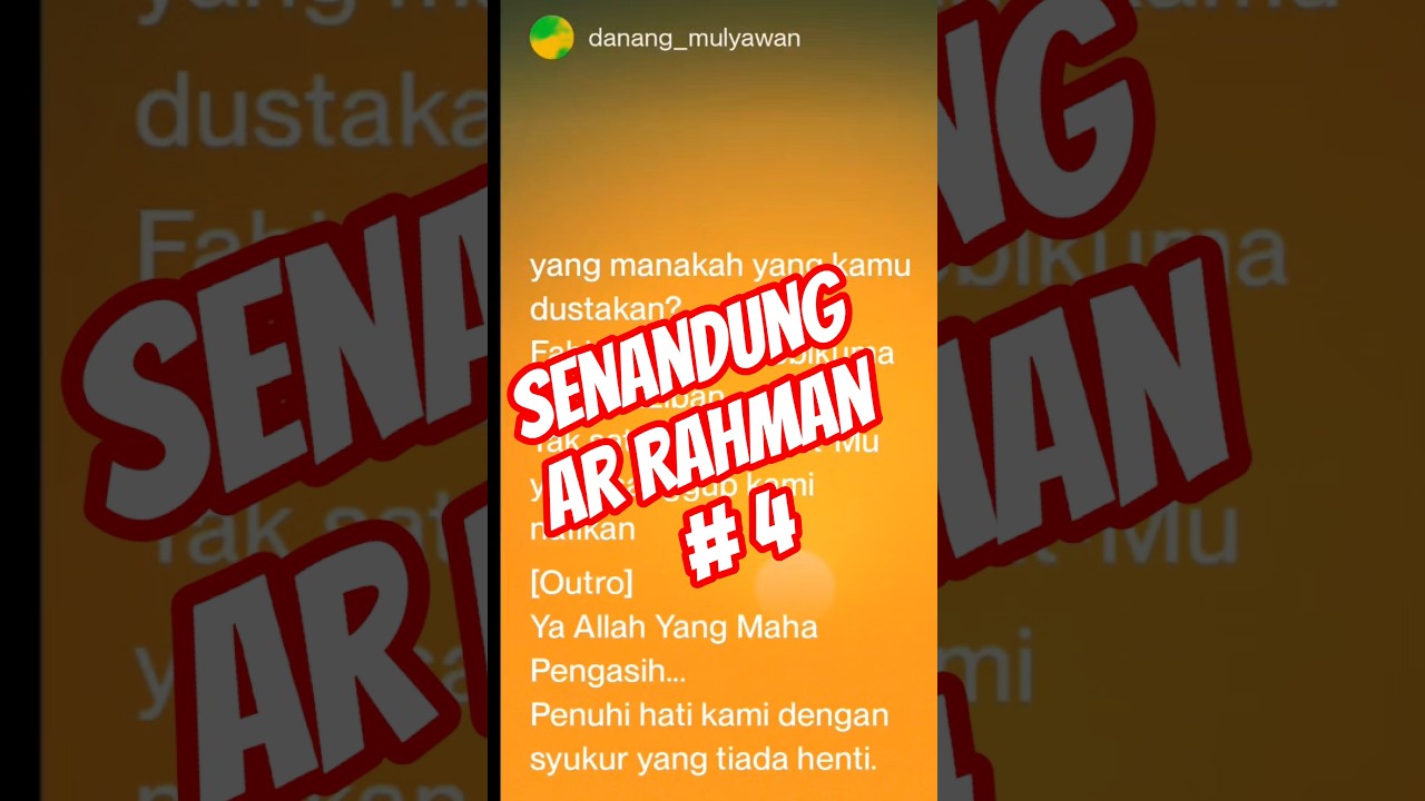 Senandung Ar-Rahman # 4. #allah #quran #islam #shorts