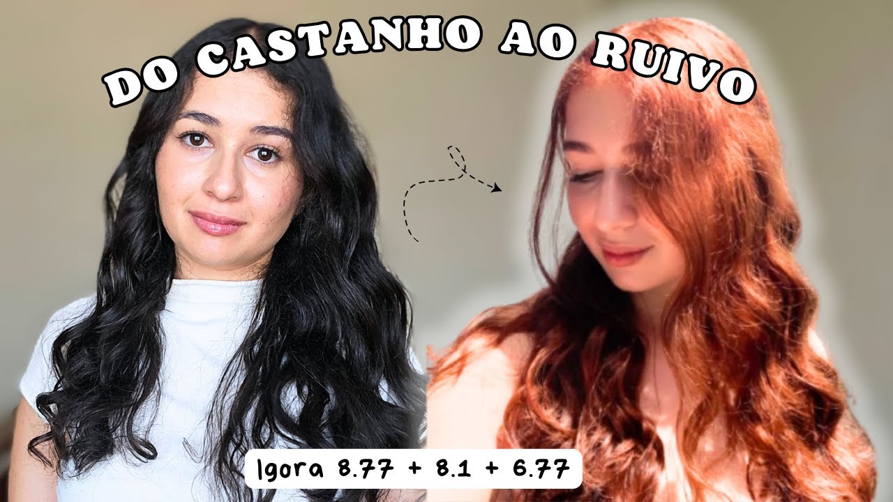 TRASNFORMAÇÃO EM 2025 - Ficando ruiva em casa