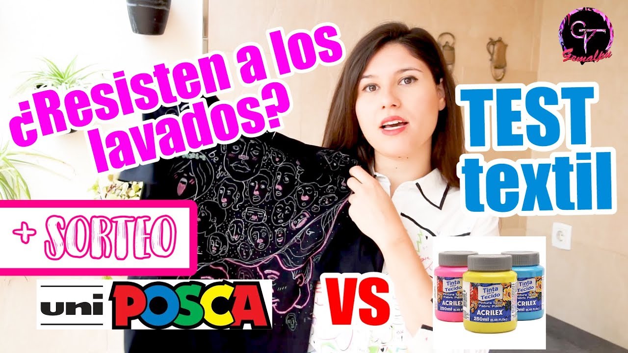 LAVANDO ROPA PINTADA //RESISTENCIA A LOS LAVADOS DE LOS POSCA Y PINTURA TEXTIL + SORTEO