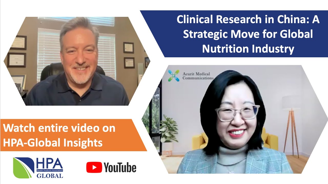 Clinical Research in China - A Strategic Move for Global Nutrition Industry