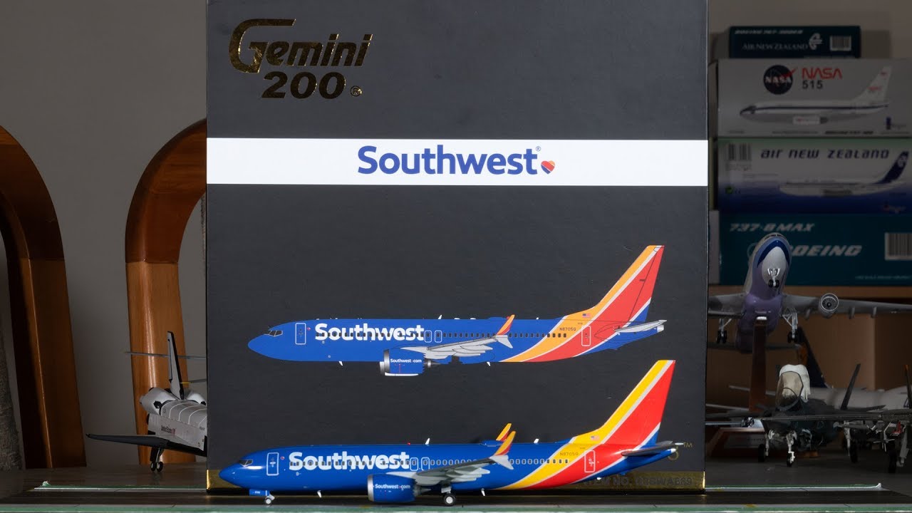 Gemini Jets 1:200 Southwest 737 MAX 8 Unboxing & Review [4K]
