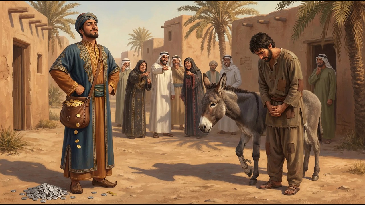 سخروا منه لأنه ورث حمارًا أعرج… لكن الحمار قاده إلى مدينة غيّرت مصيره 😳#سوق_الحكايات_والقصص​ #العبرة