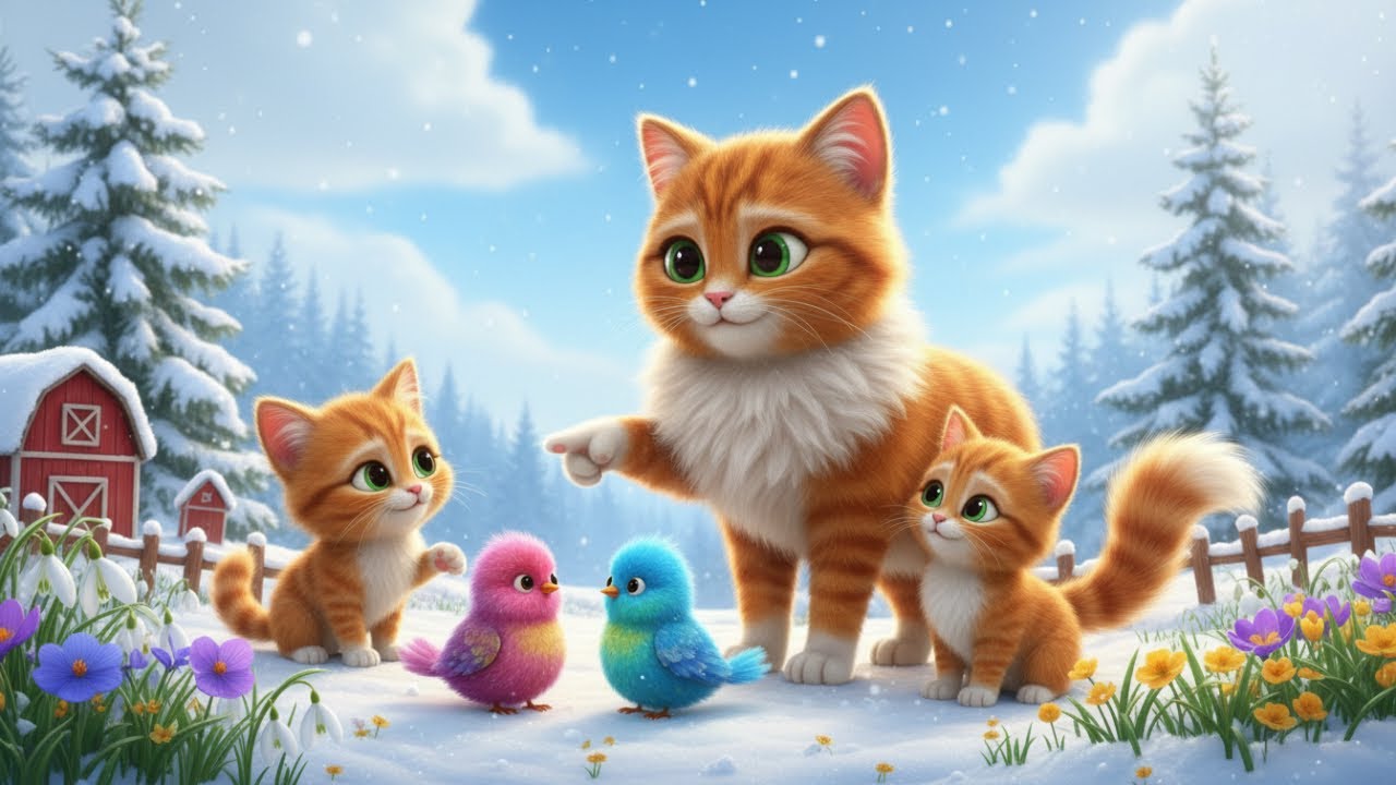 Mama Cat Trims Fur on the Farm and Makes Tiger Hat For Kittens At Home | Mama Cat Garden  Adventure