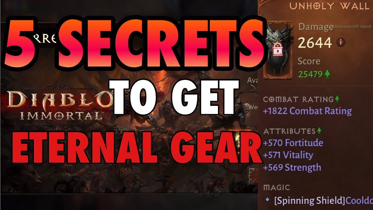 5 Secrets to Getting the Most Eternal Gear from Terror Rifts! Diablo Immortal Stygian Tower Fragment