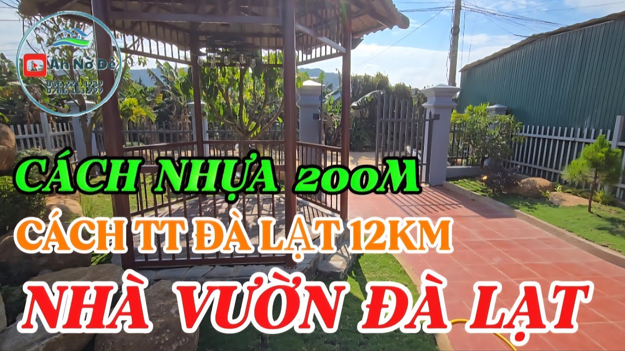 NHÀ VƯỜN TẠI ĐÀ LẠT, CÁCH TT 12KM CÁCH NHỰA 200M, PHÒNG RỘNG, FULL NỘI THẤT #datlamdong #nhadep 